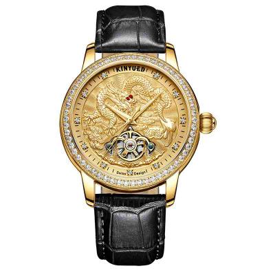 China KINYUED Fashion Automatic Mechanical Watch Men Waterproof Luminous Dragon Design Clock Male 2019 Watches Mens Sport Tourbillon for sale