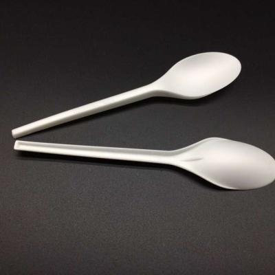 China Disposable biodegradable and compostable white PLA spoon for restaurant for sale