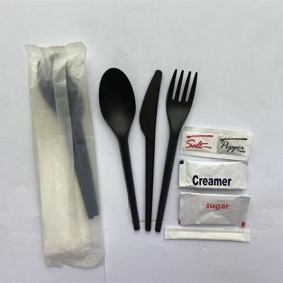 China Disposable Cutlery Kits Compostable PLA Cutlery Sets, PLA Packaging Available for sale