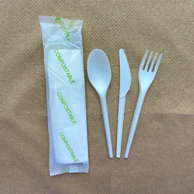 China Disposable BPI, DINCERTCO, aba certificted New Style PLA Compostable Cutlery Sets For Outlet for sale