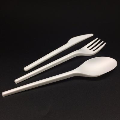 China 100% biodegradable& compostable BPI certified CPLA compostable cutlery set for sale