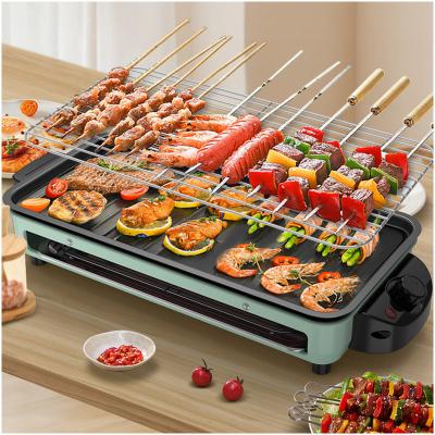 China RV Wholesale High Quality Nonstick Indoor Hot Sales Portable Electric Nonstick Cooking Pan With Rohs BBQ Table Grill 1500 Watts for sale