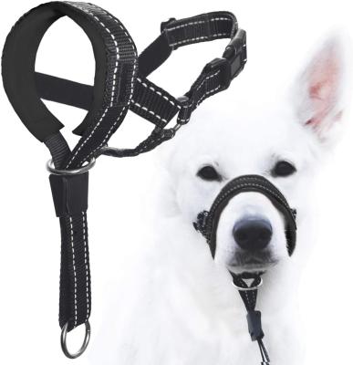 China Padded Adjustable Small Medium Large Dog Padded Head Collar Training Dog Head Halter for sale