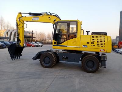 China 92 KW Engine Wheeled Mini Excavator Max. Digging Radius 8000MM 9.00-20/8 Tires zu verkaufen