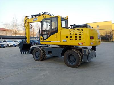 중국 0.6cbm Wheel Digger Max. Travel Speed 32km/H Compact Wheeled Excavator 15300kg Operating Weight 판매용