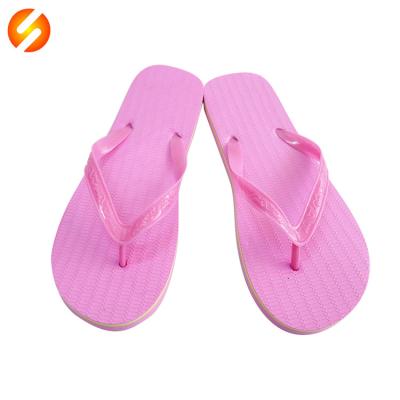 China Custom Anti-odor Personality DIY Soft Beach Sandals Pink Flip Flop Promotion Slippers for sale