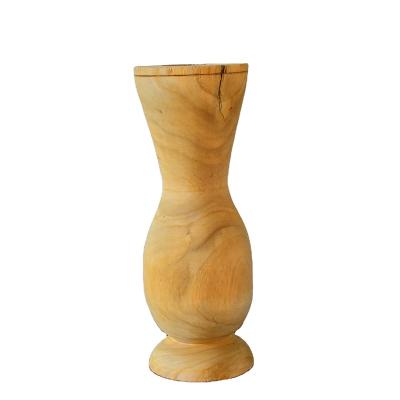 China Traditional Hot Selling Flower Vase For Table Home Office Decorative Wooden Flower Vase for sale