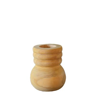 China Traditional custom antique wooden flower vase for wedding and home decorative for sale