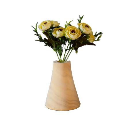 China Europe Handmade Wooden Flower Vase for Home Decor Parties Wedding Centerpiece for sale