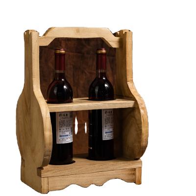 China Europe Wooden Wine Rack Wine Gift Box Packaging Solid Wood Wine Beer Rack Basket for sale