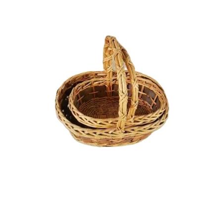 China Viable Nature Willow Storage Basket Wicker Basket Factory Sale Handmade for sale