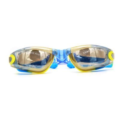 China Best Funny Swimming Kids Bulk Silver Plating Pink Swimming Goggles With Plugs And Earplugs Surf Ear Case for sale