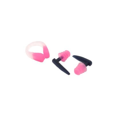 China With Nose Clip Silicone Swim Earplugs Protection Ear Plugs With Nose Clip Nose Clip Earplugs Swim Jig Surf Ear Plugs for sale