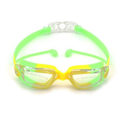 China Wholesale Custom Optical Sports Anti Fog PC Swimming Lens Kids Swimming Goggles With Earplugs for sale