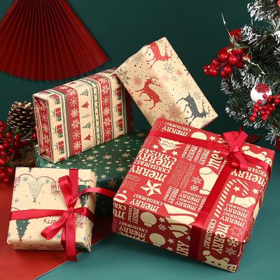 China Anti Curl Christmas Wrapping Paper Gift Wrapping Paper Rolls For Decoration for sale