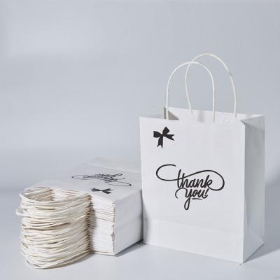 China China supplier fabric shopping handmade packaging recycle wuth to handle cheap white kraft paper bag for sale