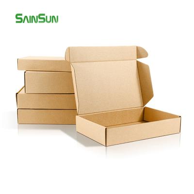 China Recyclable Foldable Flat Cardboard Simple and Ordinary Transportation Die Cut Airplane Box Sock Store Shipping Paper Box for sale