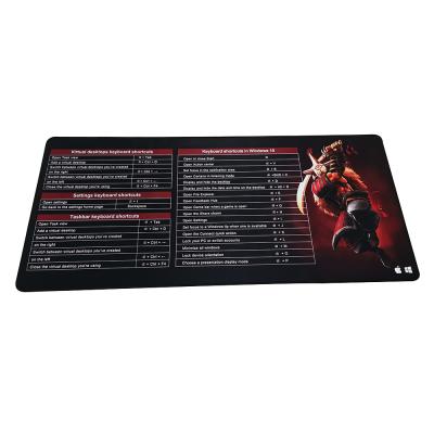 China Comfortable Extended Shortcut Keys Design Large Mat Computer Gaming Mouse Pad Office Desk Mat for sale