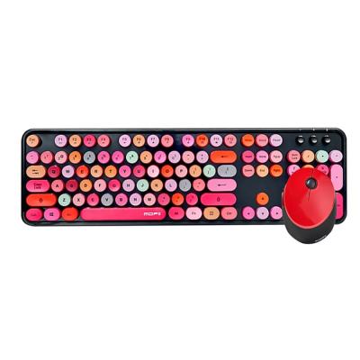 China Fashional Lovely 2.4G 104 Keys Wireless Ambidextrous Design Cute Color Keyboard Combos for sale