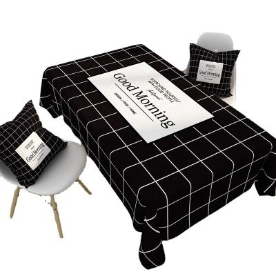 China Hot sale wholesale waterproof linen tablecloth single plaid tablecloth, household waterproof tablecloth for sale