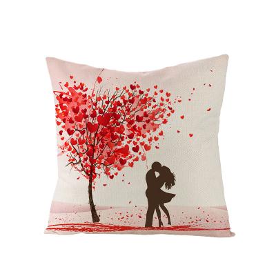 China Anti-Static Custom Love Romantic Pillow Cover With Valentine's Day Theme Custom Pillow Cover for sale