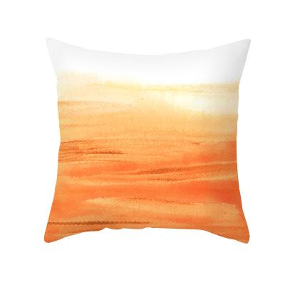 China Wholesale Custom Anti-static Orange Single Throw Pillowcase Digital Printed Pillow Cover Cushion Cover for sale