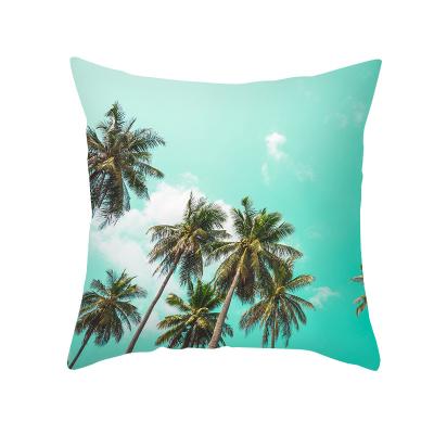 China Custom Anti-static Summer Pillow Cover Pillow Cases Landscape Decorative Summer Cushion Canvas Wholesale Cover for sale