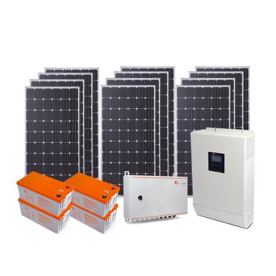 China Wholesale factory price 5000w home solar systems off grid solar system 5kw full hybrid solar power kit price for sale