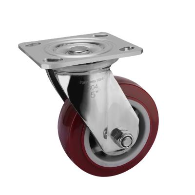 China Forklift Attachment Stainless Steel Flat Freestanding Bracket Caster for sale