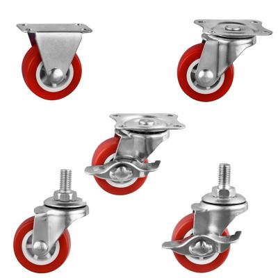 China Factory direct sale minimalist customizable light duty cce red casters 1.25