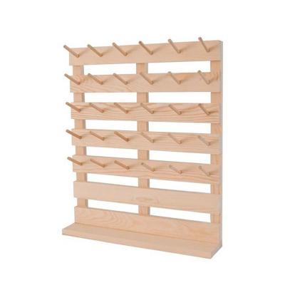 China 30 Spools Wooden Sewing Thread Stand Holder Stand Organizer Embroidery Storage Rack Workable Stand Bracket for sale