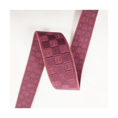 China Durable development 36mm polyester woven webbing printed jacquard band elastic webbing for sale