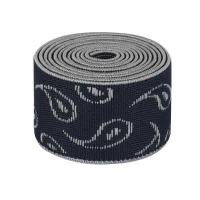 China High Tenacity Customized Wholesale Elastic High Toughness Polyester Jacquard Webbing Ribbon for sale