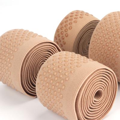 China Durable Development Webbing Manufacturer 50MM Nylon Elastic Silicone Non-slip Elastic Band for sale