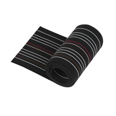 China High Tenacity In Stock Super Wide Stretch Jacquard Fashion Striped Webbing for sale