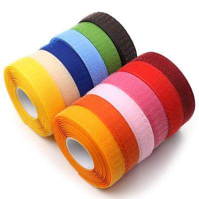 China Durable Custom Muti Colors Velcro Patch Tape Durable Nylon Adhesive Hook And Loop Velcro Strap for sale