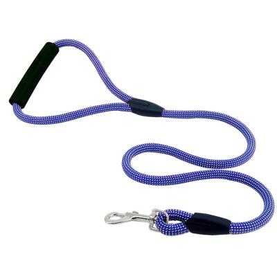 China Customized In Running Weave Handle Design Ultra Soft High Quality Durable Polyester Dog Tie Off Leash for sale