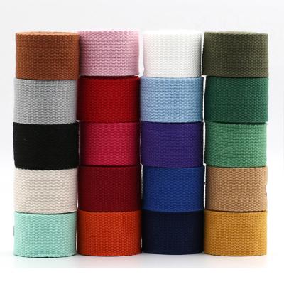 China Sustainable Custom Colored Durable Soft Polyester Cotton Webbing / Polyester Cotton Strips For Bags Strap for sale