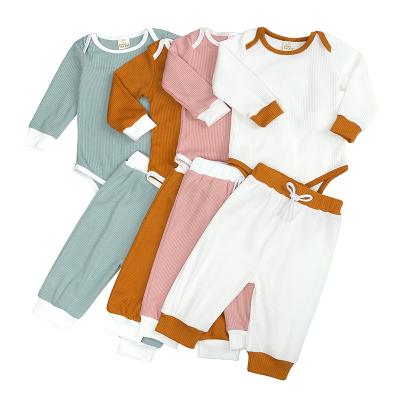 China Anti-Static Solid Baby Romper Baby Clothes Set Infants And Toddler Pants Clothes Winter for sale