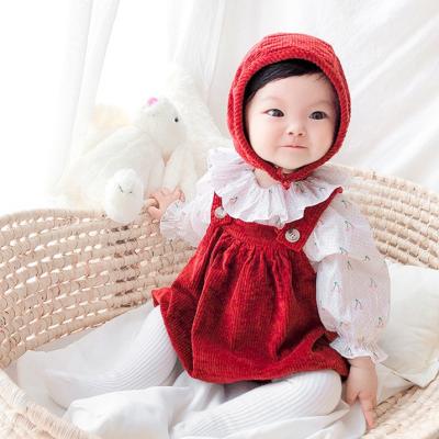 China Overall Oversized Baby Romper Fashion Corduroy Backless Sleeveless Baby Romper for sale