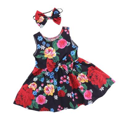 China Breathable Toddler Sleeveless Dresses Wedding Party Flower Baby Dress Newborn Kids Girl for sale