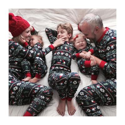 China Breathable Long Sleeve 2 Piece Night Suit Sleepwear Christmas Pj Pajamas Sets For Family for sale