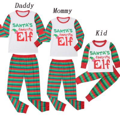 China Breathable In Christmas Stockings Stripe Sleepwear Wholesale Matching Christmas Pajamas Family for sale