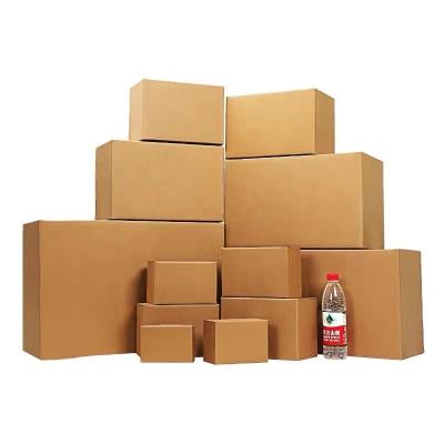 China Factory Direct Mail Recyclable Transport Box Wholesale Custom Logo Printing Brown Paper Corrugated Box Carton Moving Boxes for sale