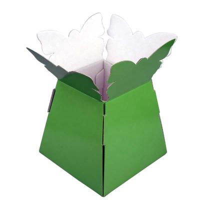 China Size Heart Recyclable Hot Custom Graphic Paper Box For Flower Valentine's Day Green Vase Flower Box Wholesale High Quality Luxury Packaging for sale