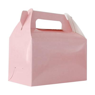 China New Modern Custom Handmade Design Logo Cake Bakery Baking Bread Cake Boxes Safe Delivery Bag Wedding Cheese Cookie Cream Cake Bag for sale