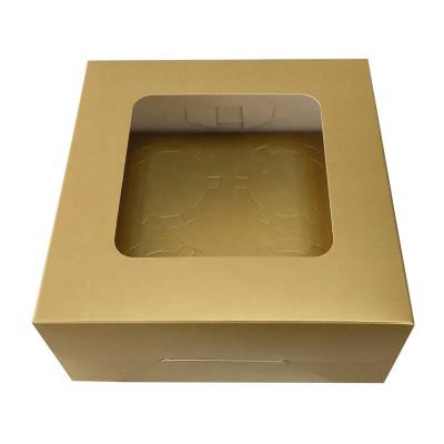 China Custom 12 Hole 6 Single Packaging White Food Recyclable Cake Wrapping Paper Cupcake Box Mini Clear Christmas Bakery Box 4 Pack Cupcake Box for sale