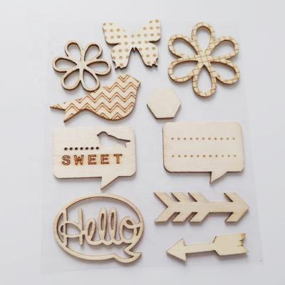 China China Home Wall Decoration Wooden Cutout Decorations For DIY Arts Crafts Project for sale