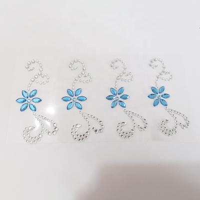 China Various Types Temporary Wholesale Waterproof Cute Face Crystal Tattoo Gem Stickers For Children for sale