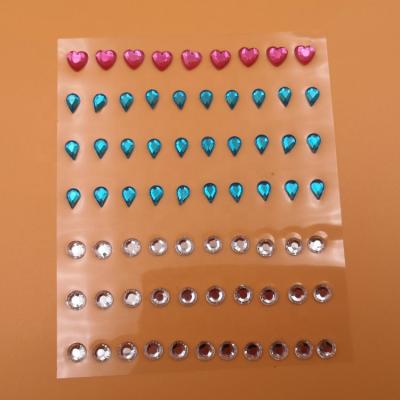 China 2020 Waterproof+Eco-friendly Self-adhesive Gems Crystal Bling Diamond Acrylic Nail 3D Decorative Stickers for Decorative DIY for sale